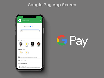 Google Pay App Screen Redesign app app redesign branding design google pay ui ux ux writing