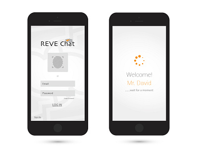 Mobile app for reve chat illustration ios app log in page ui design