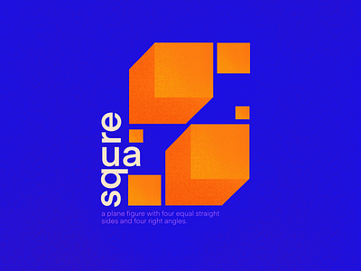 Square blue colours complementary colors design graphicdesign illustration shapes square typography