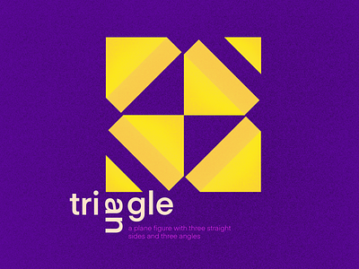 Traingle art complementary colors design graphicdesign illustration pattern purple shapes triangle typography yellow
