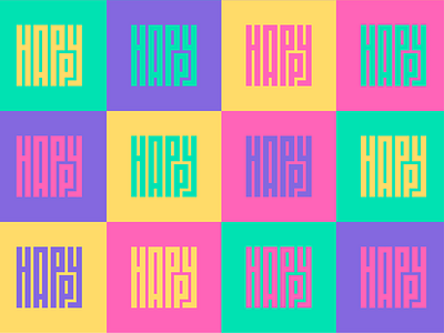 Happy Type art design graphicdesign letter logo rishaaart type typography