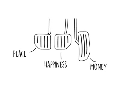Peace-Happiness-Money illustration