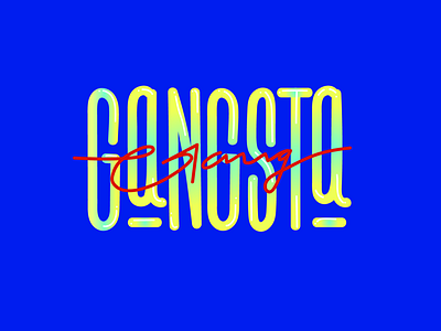 Gangta Gang design illustration letter typography vector