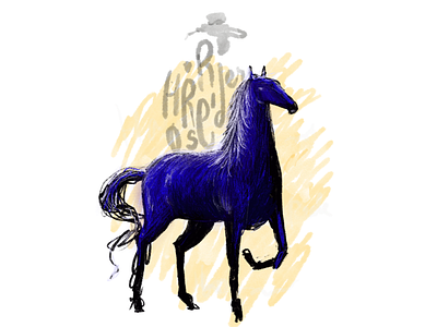 Horse Rider illustration typography