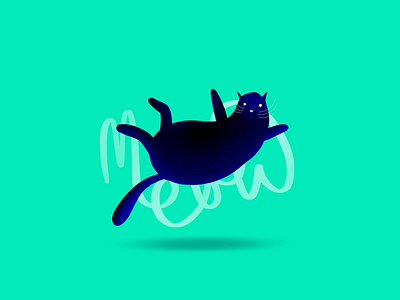 meow 1 design illustration procreate typography