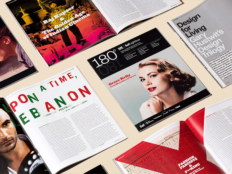 TIFF 180° Magazine 180 art direction cinema editorial film magazine print tiff toronto typography