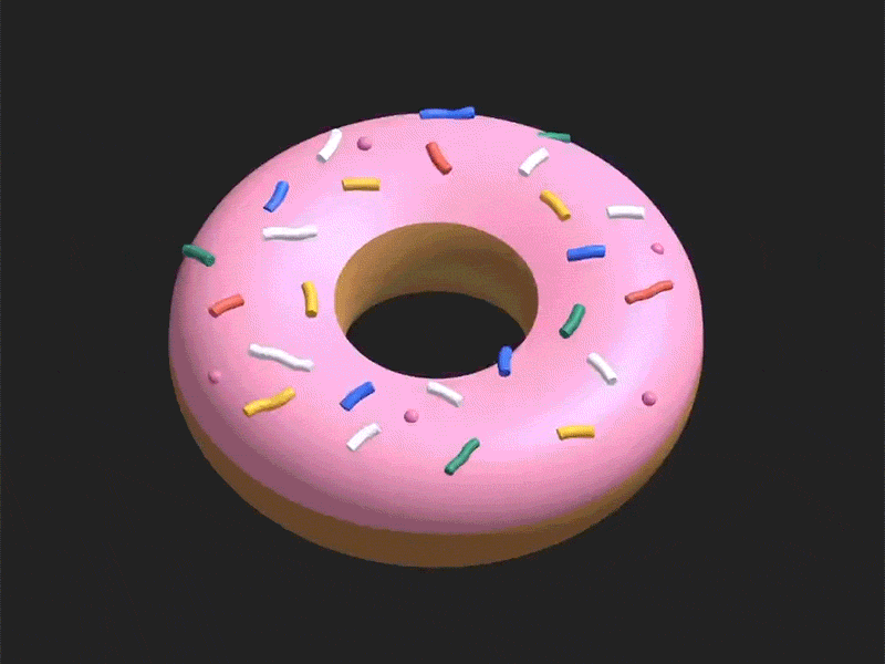 Just bake a donut in an hour playing with Spline 3d donut pink