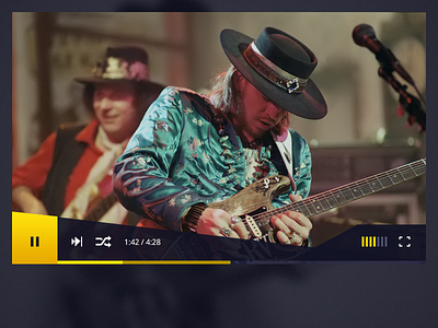 SRV Video Player movie movies next pause play player srv stevie ray vaughan suffle video video player volume