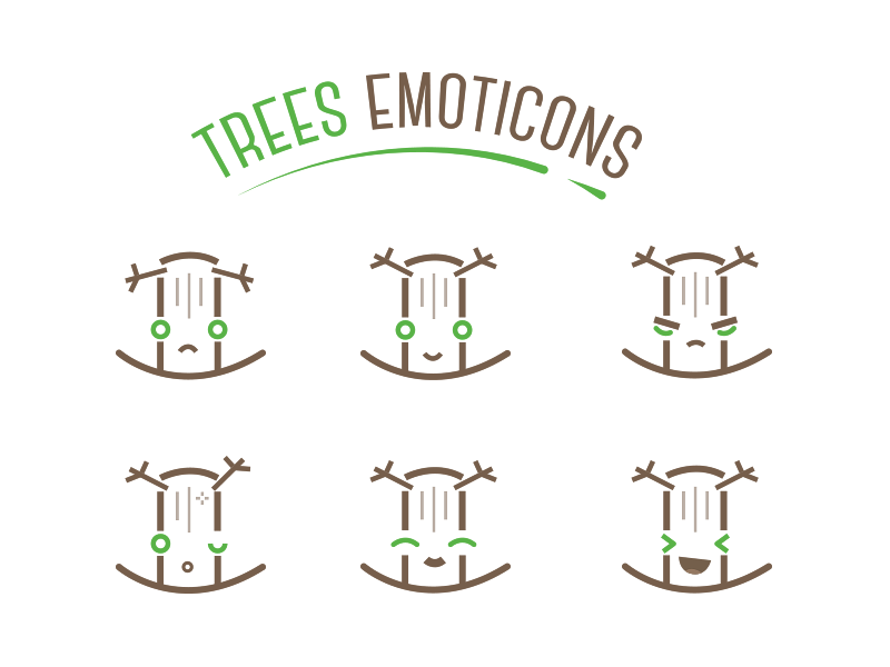 Trees Emoticons bad branch emoticons funny icons nature sad smiley smilies surprise tree trees