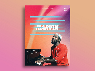 Marvin Gaye color design gradation gradients graphicdesign photoshop poster