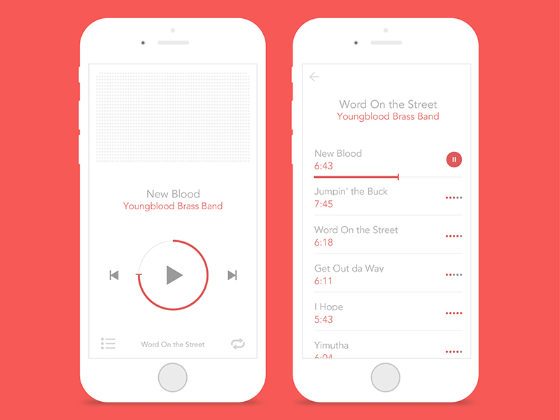 Musicplayer app by Philippe Daamen on Dribbble