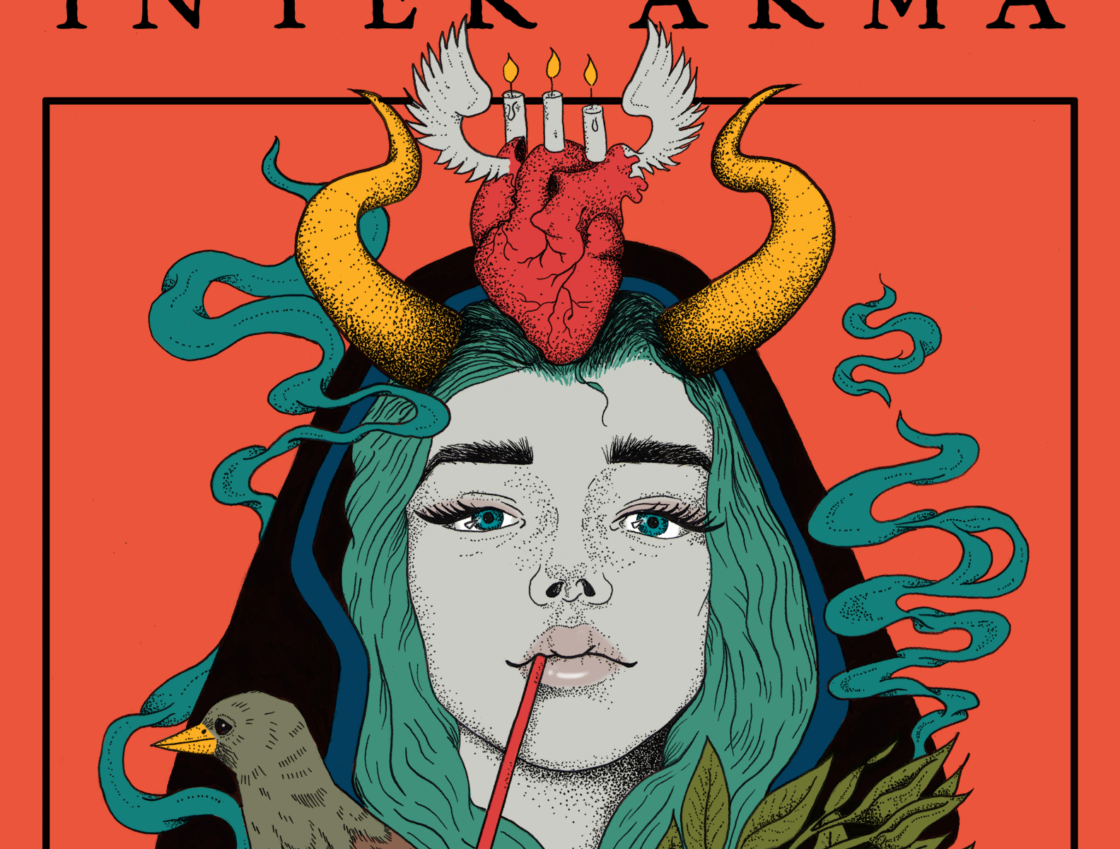 Inter Arma Poster band band merch digital drawing female gig poster illustration ink inter arma metal metal bands poster rock posters