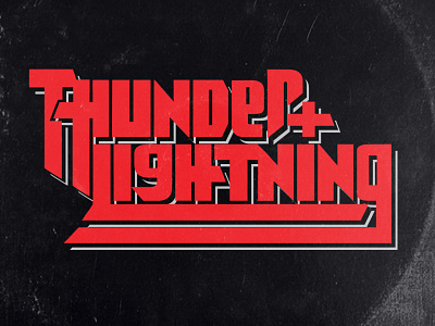 Thunder + Lightning Lettering Treatment custom type design fonts handmade lettering typogaphy