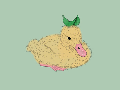 Baby Duck baby duck digital drawing duck duckling illustration ink