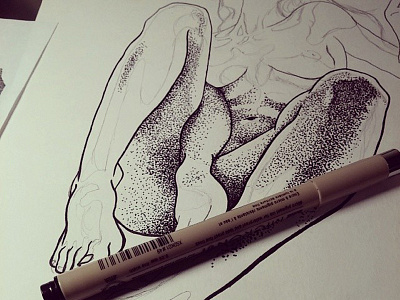 Comic Figure WIP drawin figure illustration ink nude wip