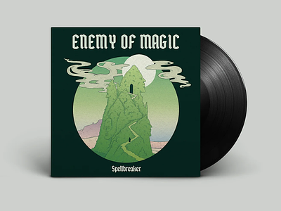Enemy of Magic Spellbreaker Album album cover album design band art band shirt enemy of magic metal music music album music illustration print production record album typography vinyl record