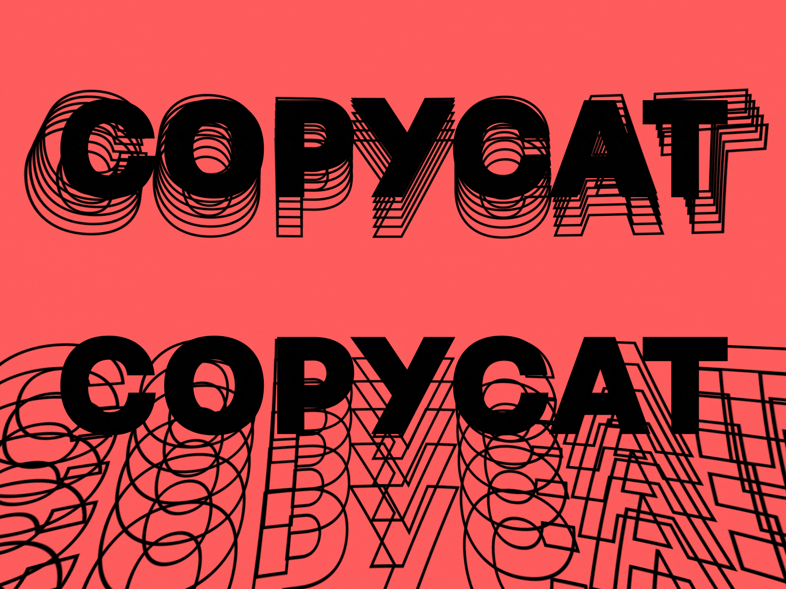 Copycat after effects copycat distortion echo experiment motion design motion graphic typography