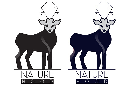 Deer blue deer hood logo nature