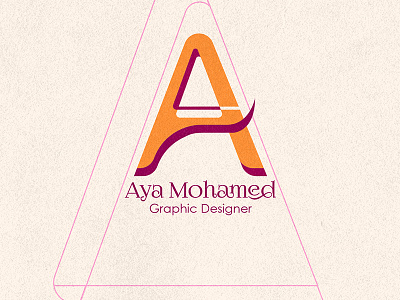A monogram logo a aya curve freehand grid grid system logo monogram