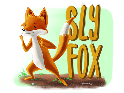 Sly Fox 2d 2d art animal cartoon character character art character concept concept art design fox illustration orange