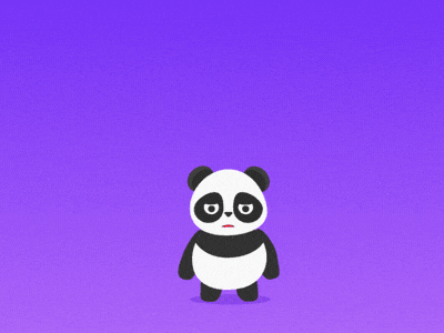 Hello Dribbble 2d 2d animation balloon cute art first shot gif hello dribbble panda