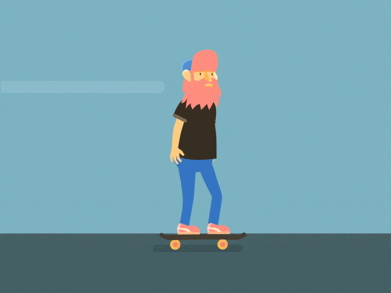 Skater 2d 2d animation animating animation animation 2d beard cap gif illustration jump jumper jumping skate skateboard skater skating vector