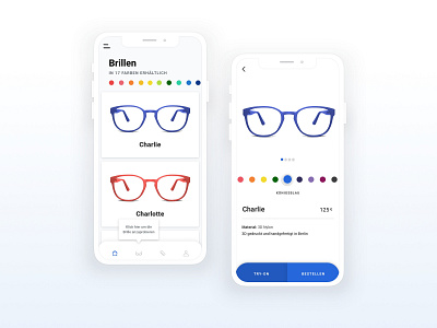 Eyewear App app clean ecommerce eyewear minimal mobile product ui ux