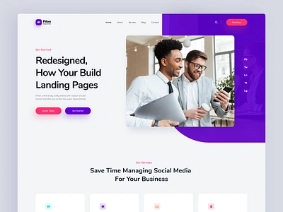 Filon Web UI Kit Landing clean creative design landing landing design landing page minimal typogaphy ui ui ux ui kit ui8 ux web design web design company web ui kit webdesign website