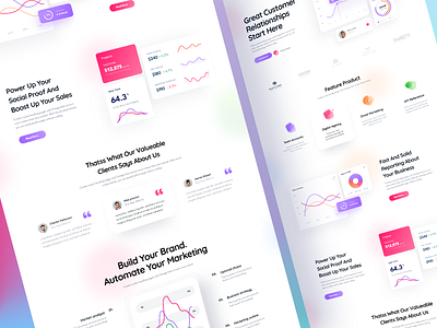 Saas Landing clean clean ui creative design flat gradient landing landingpage minimal modern saas saas landing saas website trending ui trendy design ui uiux ux webdesign website