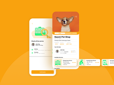 Chiro Pet App app cat dog grooming home service illustration pet pet shop rabbit ui mobile