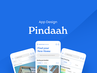 Pindaah App UI Design app appartement application buy flat home hotel house moving purchase rent