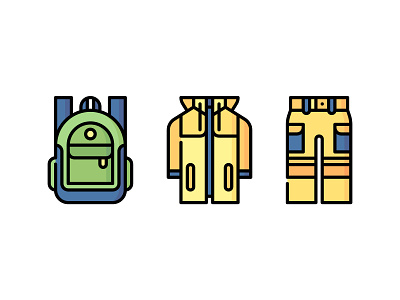 Winter travel icons