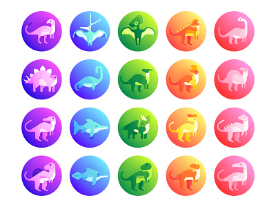 Dinosaurs animals baryonyx dinosaur icons dinosaurs flaticon freepik icon design prehistoric stegosaurus triceratops