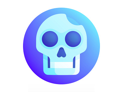 Zombie skull icon