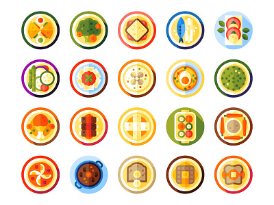 Meal icons dessert icons dishes flat design food food icons freebies icon design meal icons meals recipes restaurant soup vegettables waffle