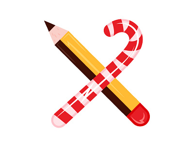 Xmas! candy candy cane christmas graphic designer holidays kiss pencil school shiny signature sweets