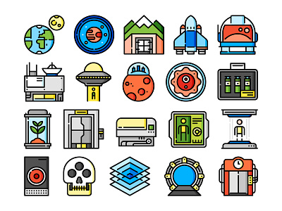Science Fiction icons alien astronaut cell clone free icons icons outer space ovni pod sci-fi icons science fiction space teleportation time travel
