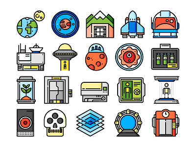 Science Fiction icons alien astronaut cell clone free icons icons outer space ovni pod sci fi icons science fiction space teleportation time travel