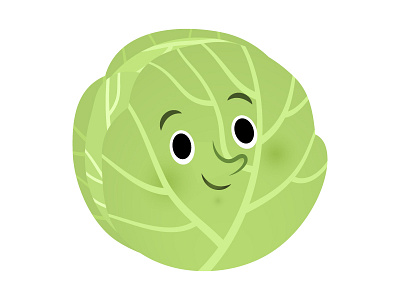 Cabbage cabbage character design collard green cute greens healthy food vegetables veggies