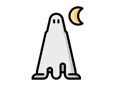 Ghost fantastic character fantasy flaticon fun ghost gothic halloween horror story icon moon night night creature