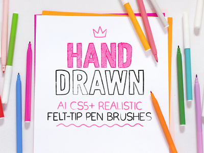 Felt-tip pen brushes for Adobe Illustrator