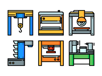 Mass production icons crane flaticon freepik icon design icon set icons machine tools machinery machines mass production production saw