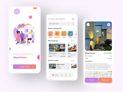 GharDekho - Real Estate App UI Design