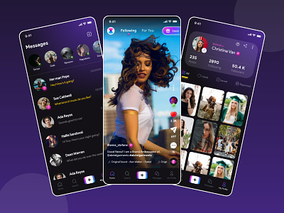 Vimix - Short Video Streaming App android app app design design mobile app reels social media social media app streaming app tiktok ui ux video video app video streaming