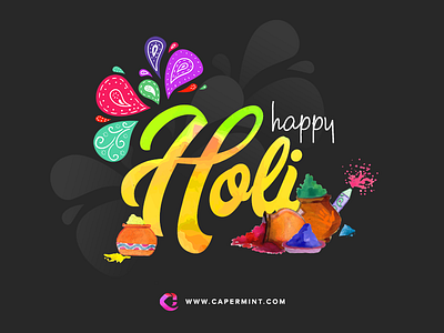 Happy Holi Folks! capermint dribbble happy holi