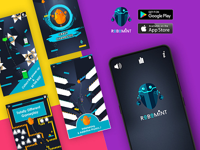 Robomint Game android app capermint design game ios robomint ui ux