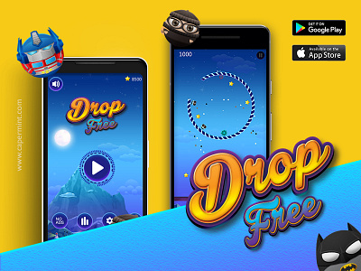 Drop Free Game android animation character design game ios motion ui ux
