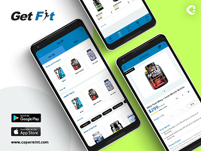 Get Fit Store android app capermint design fitness fitnessapp getfit ios store ui ux