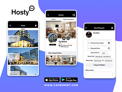 Hosty - Hotel Search android app bookings hotel booking hotels ios luxury ui ux