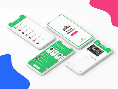 Chat App Concept Design android app apple chat chatting design green iphonex ui uiux ux